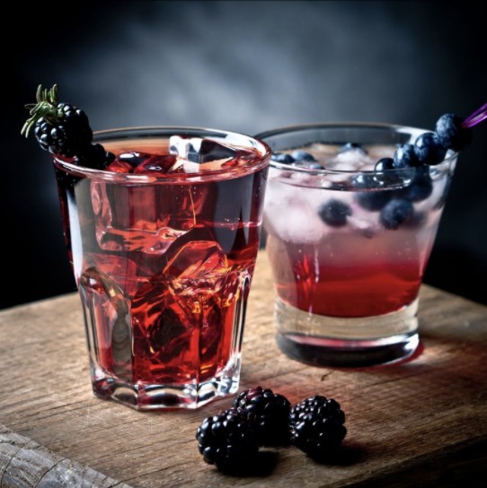 Two berry cocktails
