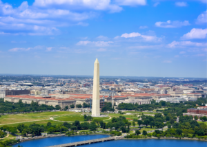 Washington Monument and National Mall in Washington DC